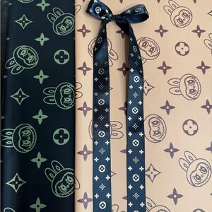 Korean Paper Floral Wrapping 20 Sheets Bouquet + 5 Yards Ribbon